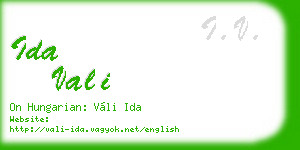 ida vali business card